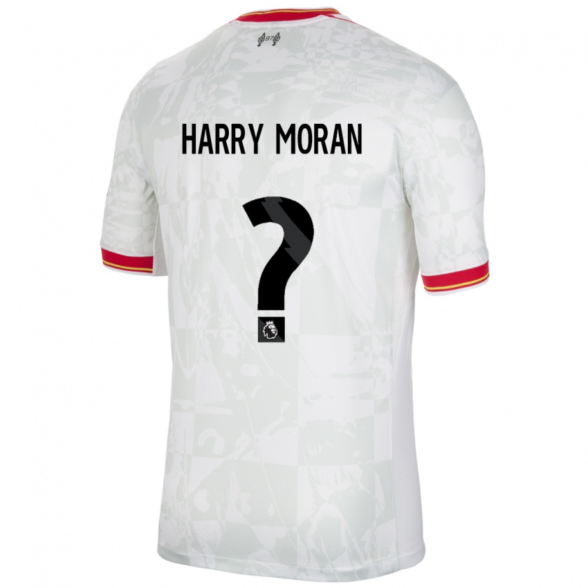 KandinyメンズHarry Moran#0ホワイト レッド ブラックサードユニフォームシャツ2024/25ジャージーユニフォーム