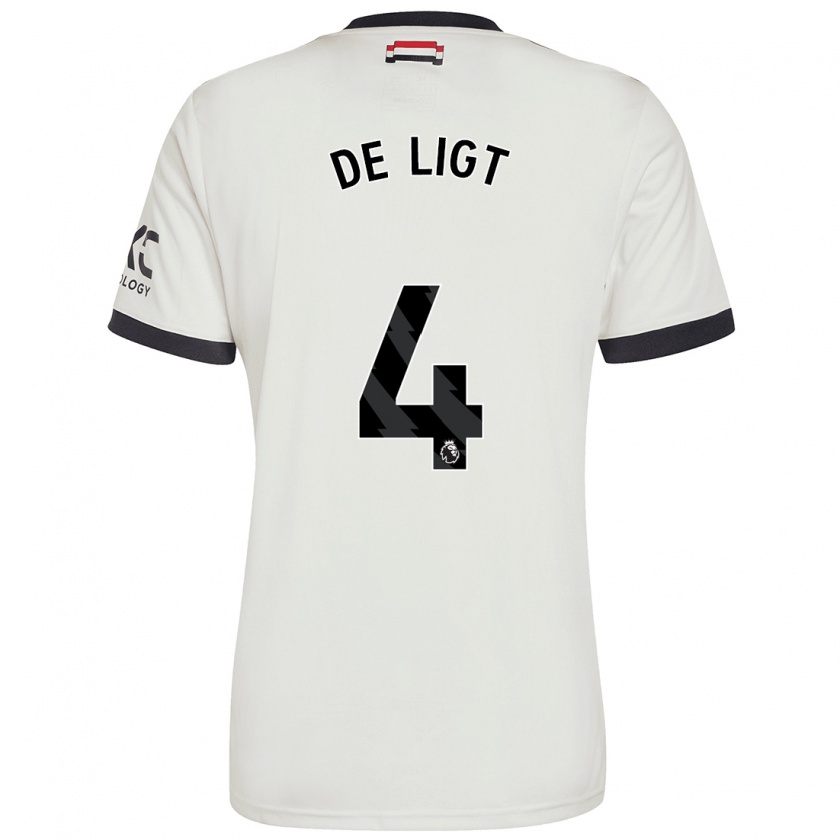 Kandiny Heren Matthijs De Ligt #4 Gebroken Wit Thuisshirt Derde Tenue 2024/25 T-Shirt