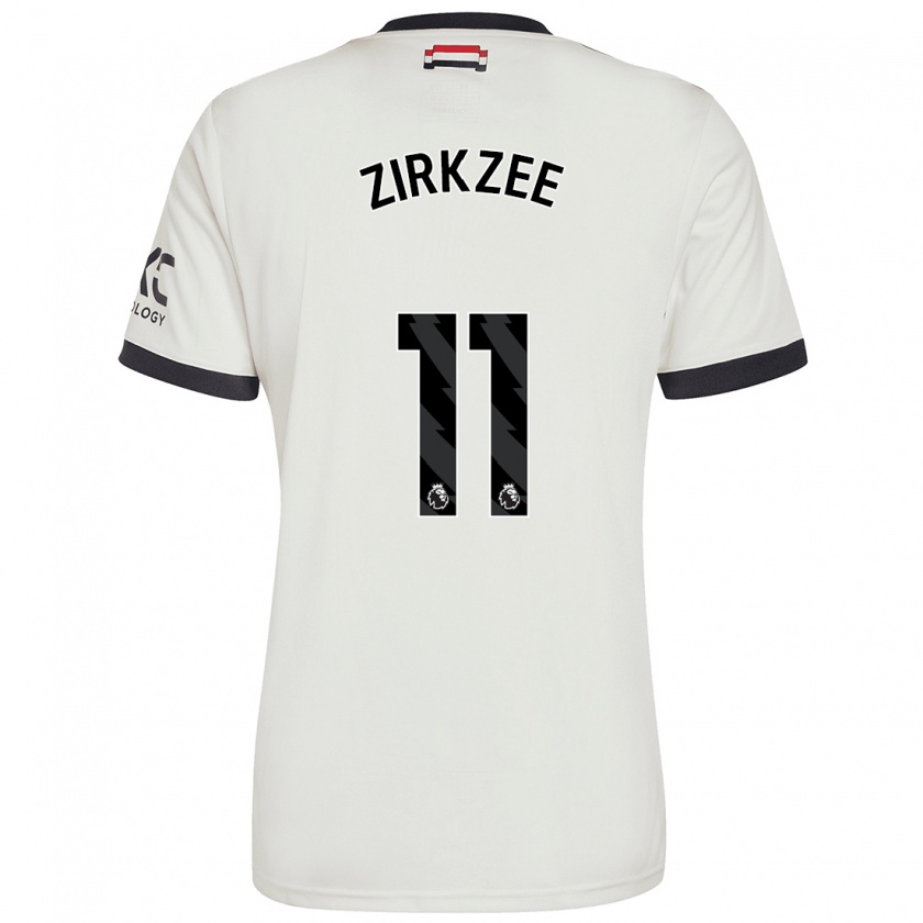 Kandiny Heren Joshua Zirkzee #11 Gebroken Wit Thuisshirt Derde Tenue 2024/25 T-Shirt