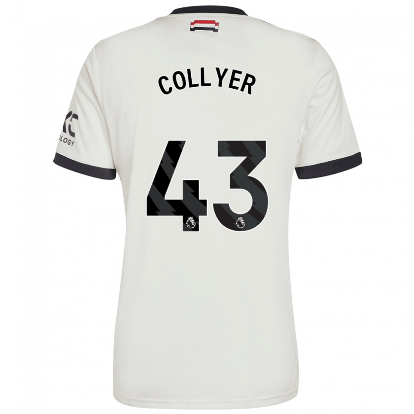 Kandiny Uomo Maglia Toby Collyer #43 Bianco Sporco Kit Gara Third 2024/25 Maglietta