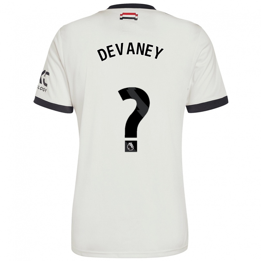 Kandiny Uomo Maglia Jacob Devaney #0 Bianco Sporco Kit Gara Third 2024/25 Maglietta