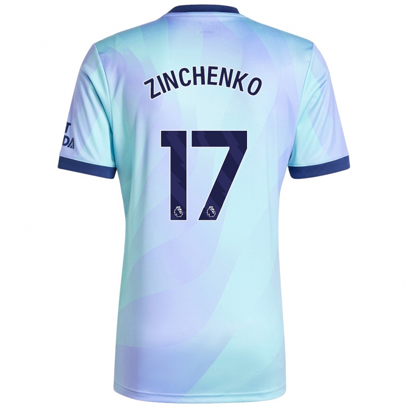 Kandiny Heren Oleksandr Zinchenko #17 Aqua Thuisshirt Derde Tenue 2024/25 T-Shirt