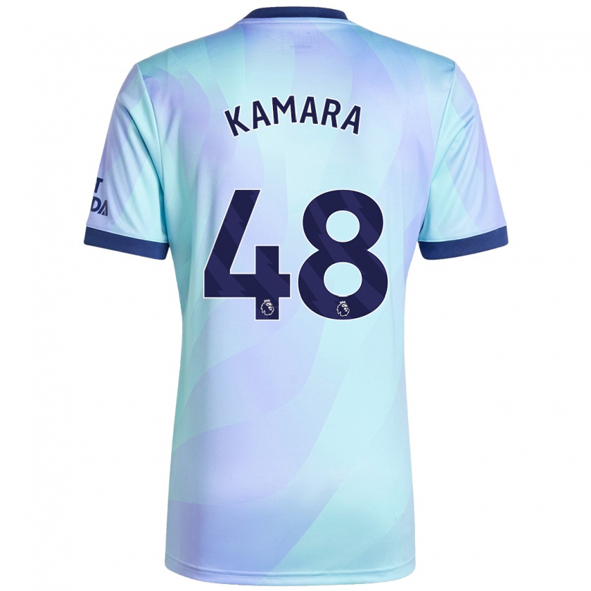 Kandiny Heren Osman Kamara #48 Aqua Thuisshirt Derde Tenue 2024/25 T-Shirt