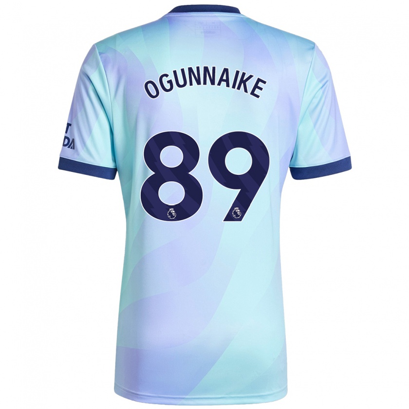 Kandiny Heren Josh Ogunnaike #89 Aqua Thuisshirt Derde Tenue 2024/25 T-Shirt