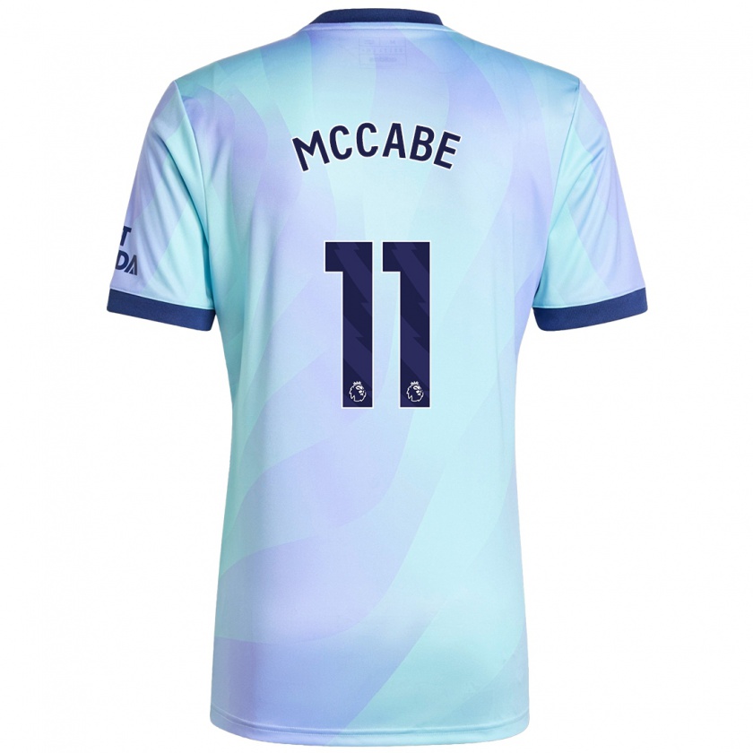 Kandiny Herren Katie Mccabe #11 Aquamarin Ausweichtrikot Trikot 2024/25 T-Shirt Österreich