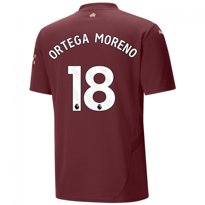 Kandiny Heren Stefan Ortega #18 Kastanjebruin Thuisshirt Derde Tenue 2024/25 T-Shirt