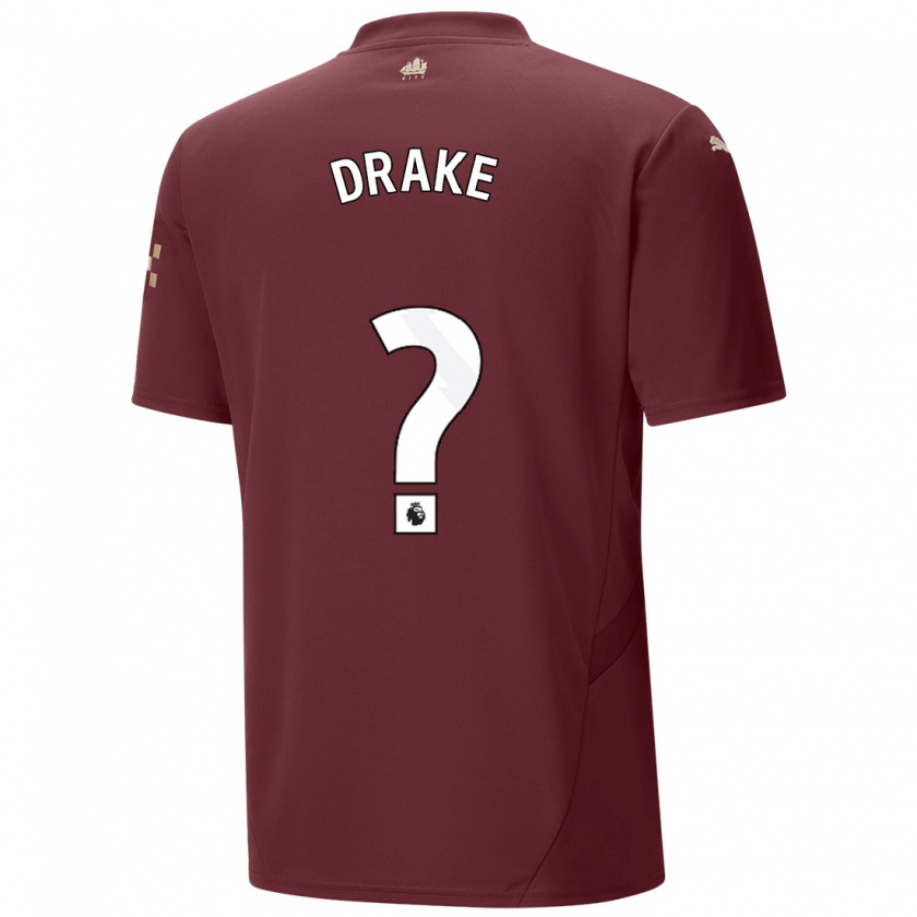 Kandiny Uomo Maglia Leke Drake #0 Marrone Kit Gara Third 2024/25 Maglietta