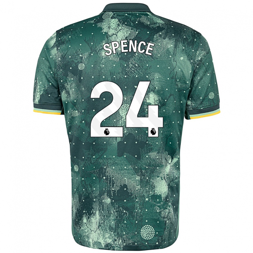 Kandiny Heren Djed Spence #24 Muntgroen Thuisshirt Derde Tenue 2024/25 T-Shirt