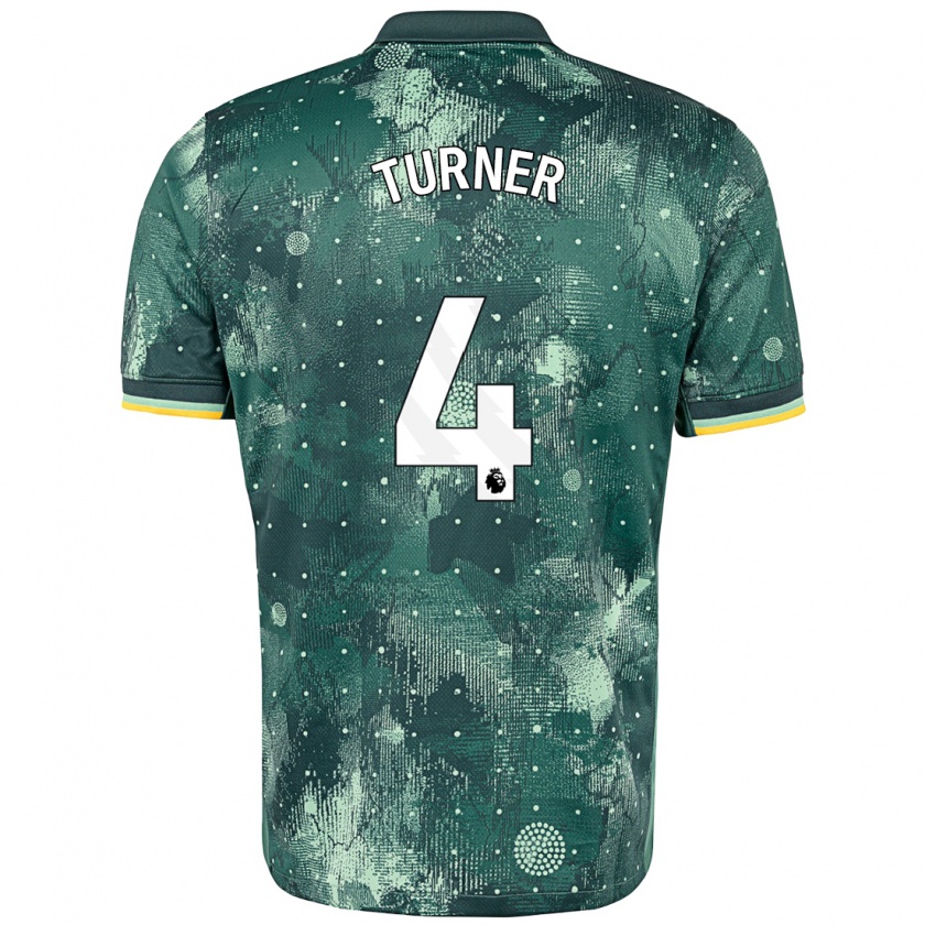 Kandiny Uomo Maglia Amy Turner #4 Verde Menta Kit Gara Third 2024/25 Maglietta