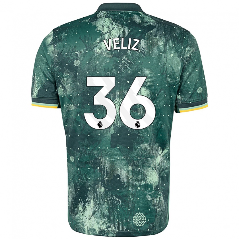 Kandiny Heren Alejo Véliz #36 Muntgroen Thuisshirt Derde Tenue 2024/25 T-Shirt