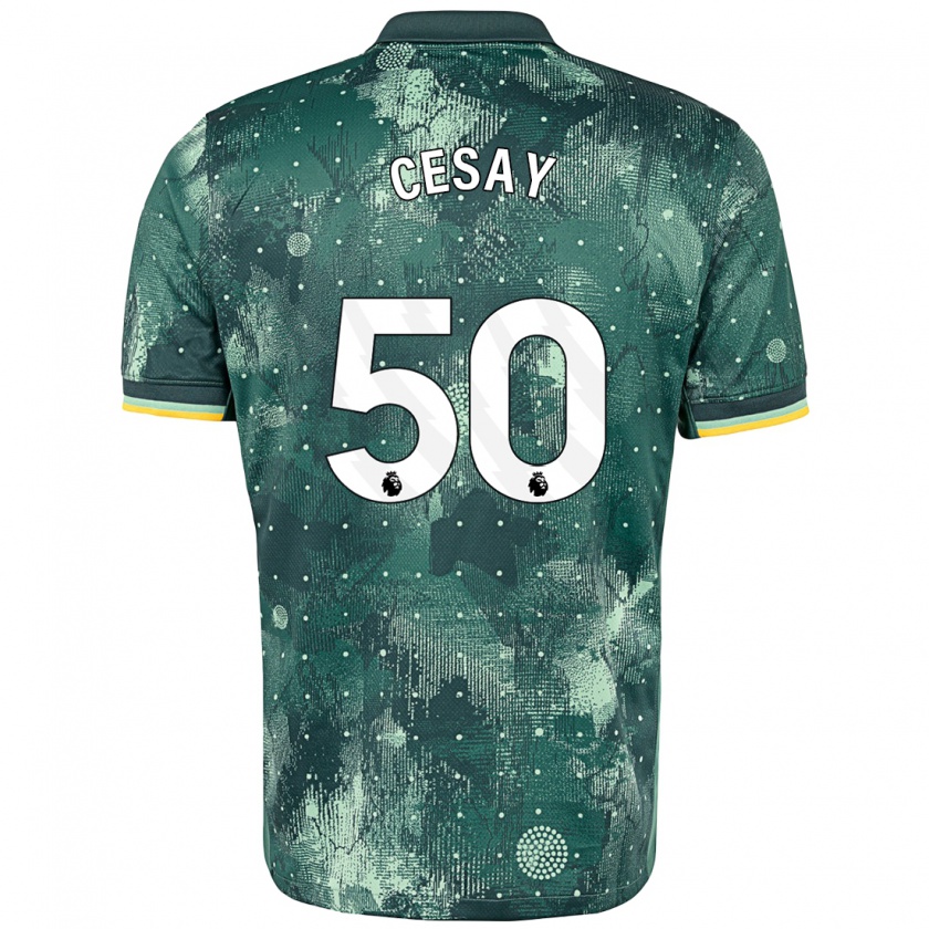 Kandiny Heren Kallum Cesay #50 Muntgroen Thuisshirt Derde Tenue 2024/25 T-Shirt België