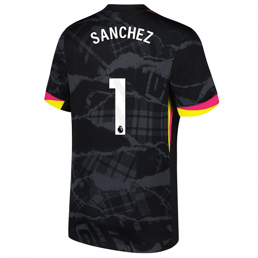 Kandiny Uomo Maglia Robert Sánchez #1 Nero Rosa Kit Gara Third 2024/25 Maglietta