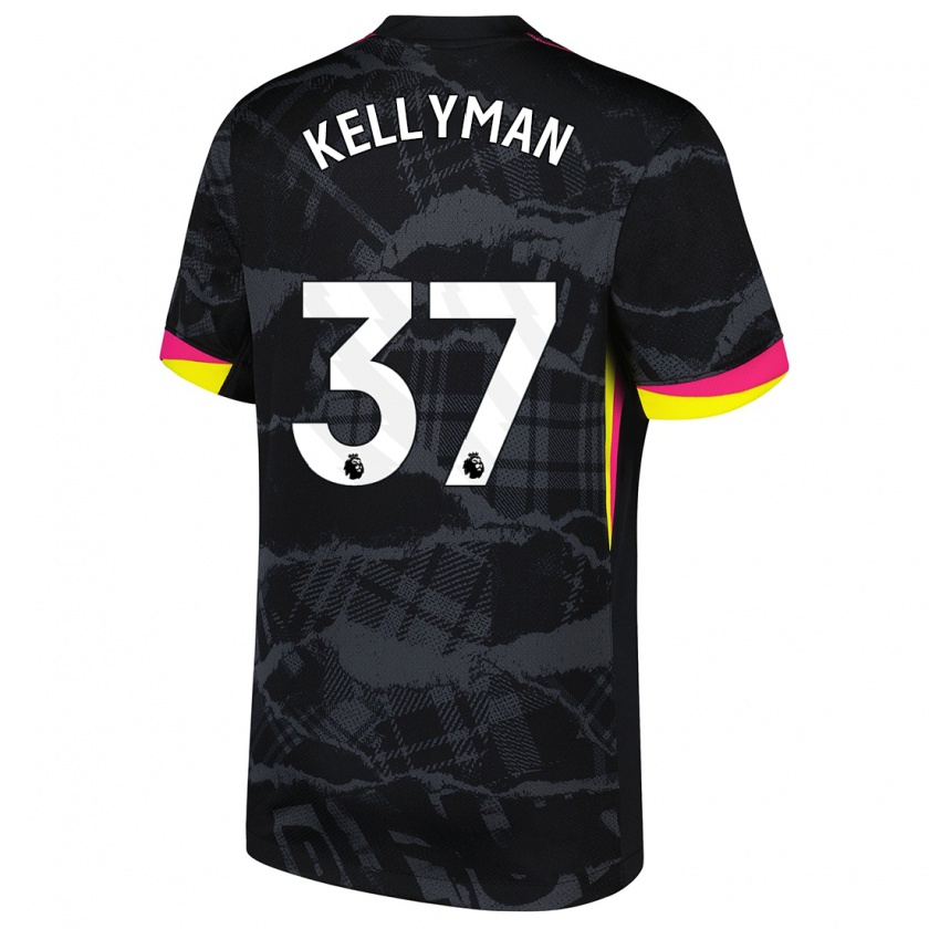 Kandiny Heren Omari Kellyman #37 Zwartroze Thuisshirt Derde Tenue 2024/25 T-Shirt