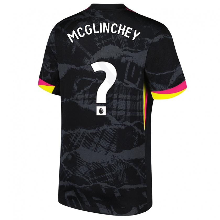 Kandiny Uomo Maglia Harry Mcglinchey #0 Nero Rosa Kit Gara Third 2024/25 Maglietta