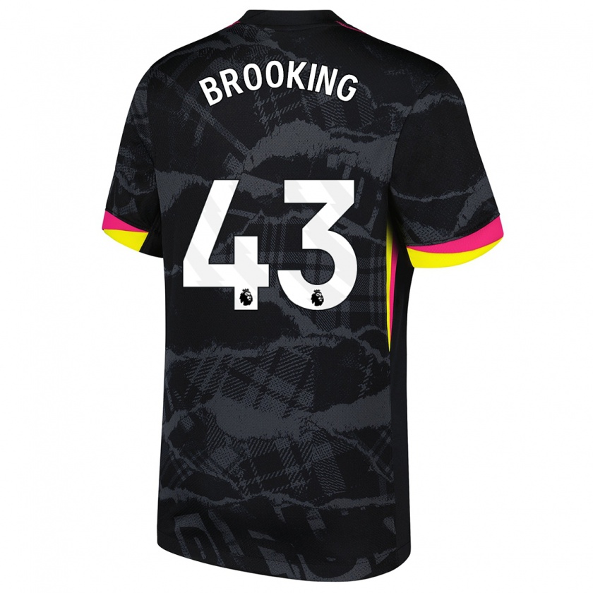 Kandiny Uomo Maglia Josh Brooking #43 Nero Rosa Kit Gara Third 2024/25 Maglietta