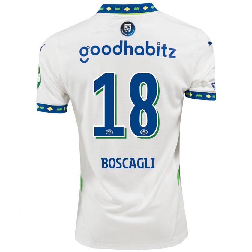 Kandiny Herren Olivier Boscagli #18 Weiß Dunkelblau Ausweichtrikot Trikot 2024/25 T-Shirt Österreich