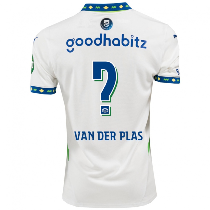 Kandiny Hombre Camiseta Sven Van Der Plas #0 Blanco Azul Oscuro Equipación Tercera 2024/25 La Camisa