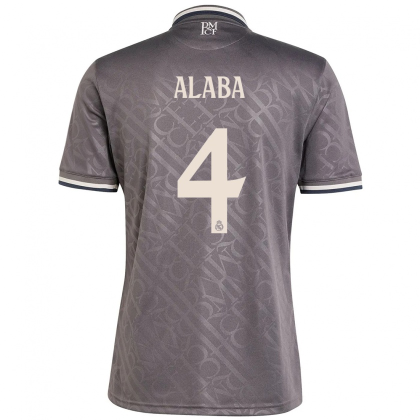 Kandiny Uomo Maglia David Alaba #4 Antracite Kit Gara Third 2024/25 Maglietta