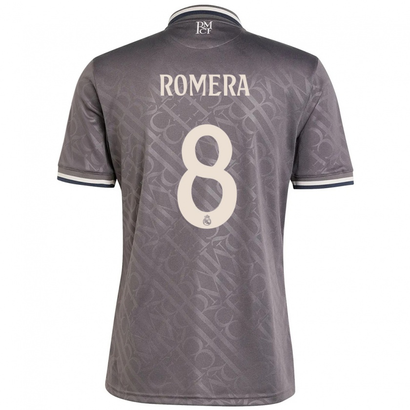 Kandiny Uomo Maglia Miguel Romera #8 Antracite Kit Gara Third 2024/25 Maglietta