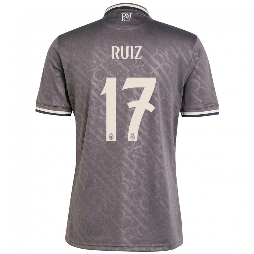 Kandiny Uomo Maglia David Ruiz #17 Antracite Kit Gara Third 2024/25 Maglietta