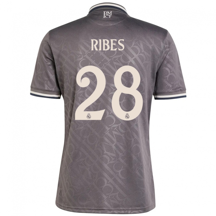 Kandiny Uomo Maglia Kike Ribes #28 Antracite Kit Gara Third 2024/25 Maglietta