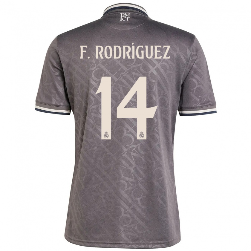 Kandiny Uomo Maglia Fer Rodríguez #14 Antracite Kit Gara Third 2024/25 Maglietta