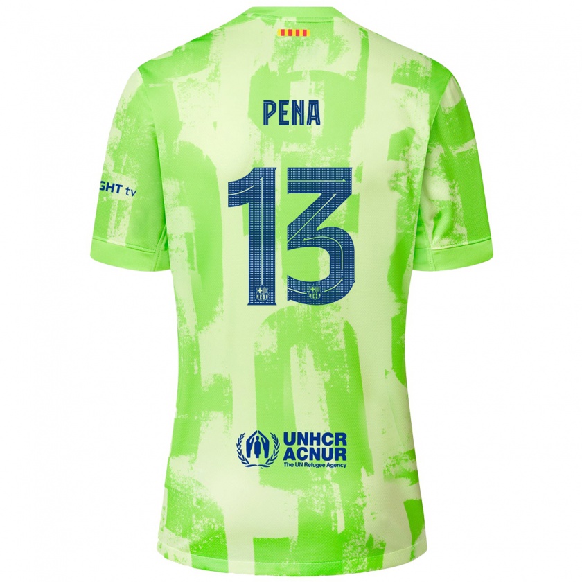 Kandiny Heren Iñaki Peña #13 Limoen Thuisshirt Derde Tenue 2024/25 T-Shirt