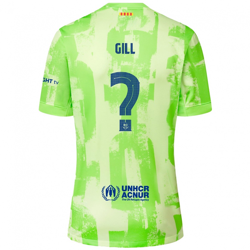 Kandiny Uomo Maglia Adrian Gill #0 Lime Kit Gara Third 2024/25 Maglietta