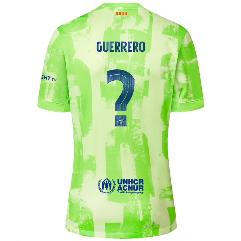 Kandiny Heren Adrián Guerrero #0 Limoen Thuisshirt Derde Tenue 2024/25 T-Shirt