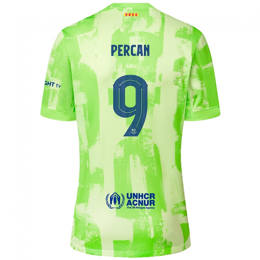 Kandiny Heren Diego Percan #9 Limoen Thuisshirt Derde Tenue 2024/25 T-Shirt