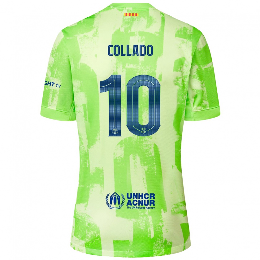 Kandiny Heren Alex Collado #10 Limoen Thuisshirt Derde Tenue 2024/25 T-Shirt