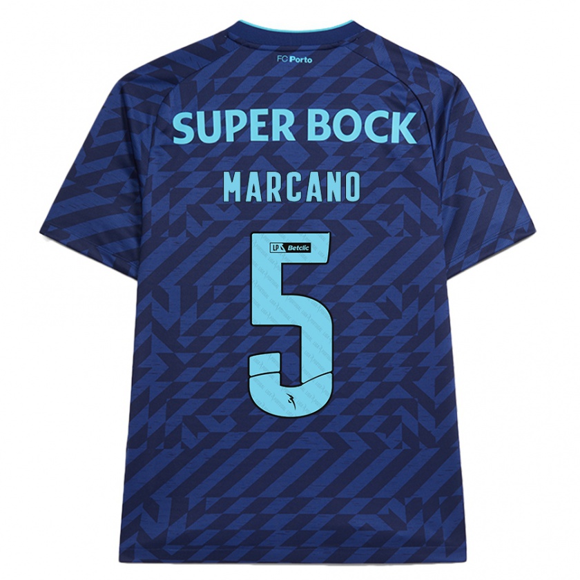 Kandiny Heren Iván Marcano #5 Marineblauw Thuisshirt Derde Tenue 2024/25 T-Shirt