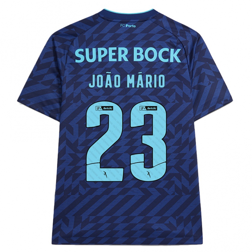 Kandiny Heren João Mário #23 Marineblauw Thuisshirt Derde Tenue 2024/25 T-Shirt