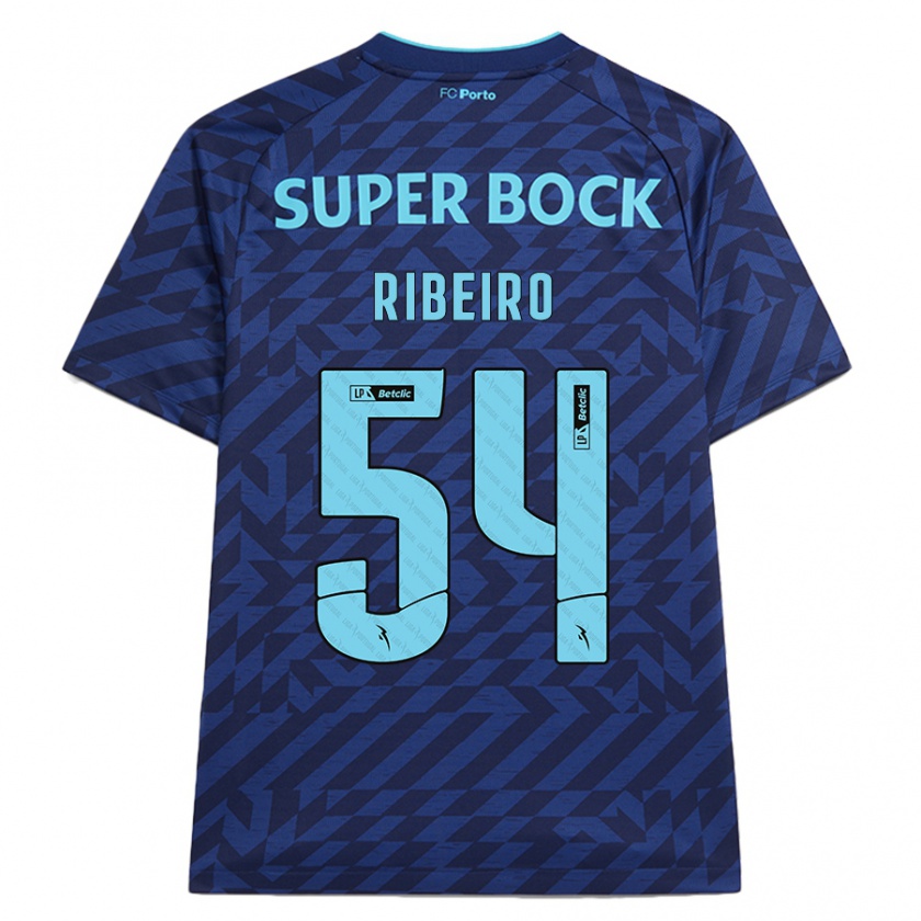 Kandiny Hombre Camiseta António Ribeiro #54 Azul Marino Equipación Tercera 2024/25 La Camisa México