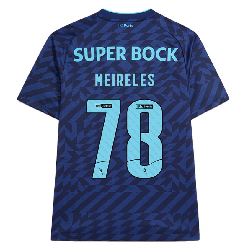 Kandiny Heren Jorge Meireles #78 Marineblauw Thuisshirt Derde Tenue 2024/25 T-Shirt