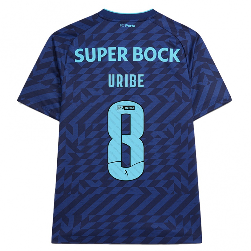 Kandiny Heren Mateus Uribe #8 Marineblauw Thuisshirt Derde Tenue 2024/25 T-Shirt