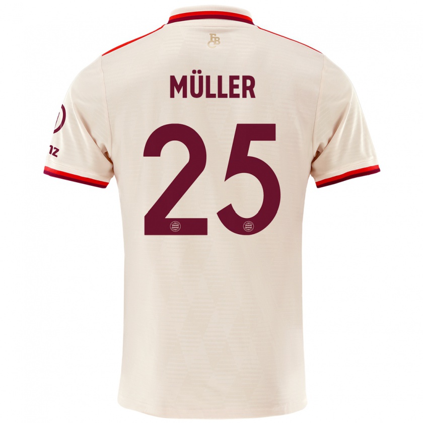 Kandiny Męski Thomas Müller #25 Lniany Trzeci Komplet Koszulka 2024/25 Koszulki Klubowe