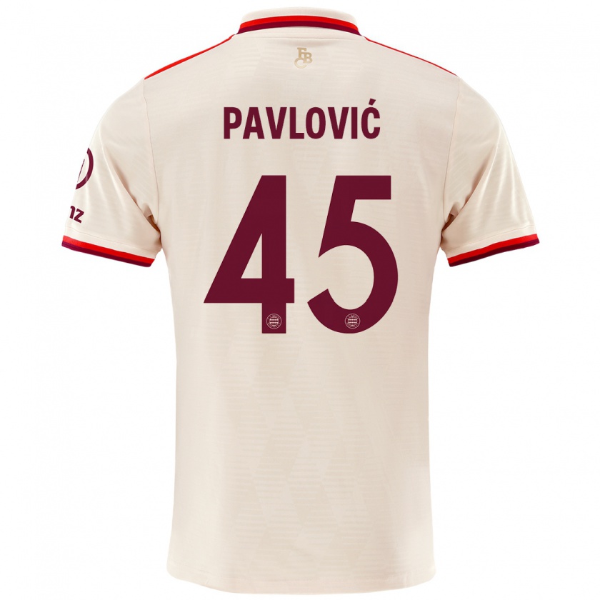 Kandiny Herren Aleksandar Pavlovic #45 Leinen Ausweichtrikot Trikot 2024/25 T-Shirt Österreich