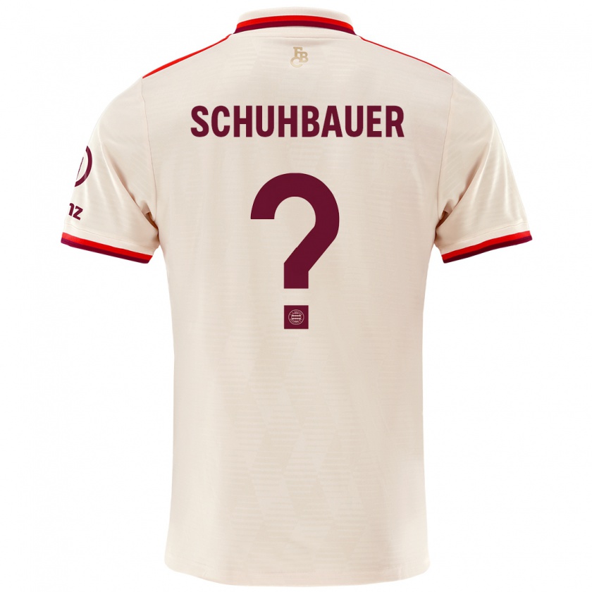 Kandiny Hombre Camiseta Maximilian Schuhbauer #0 Lino Equipación Tercera 2024/25 La Camisa