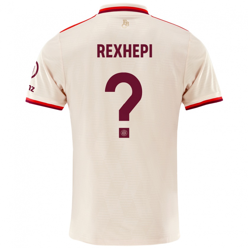 Kandiny Hombre Camiseta Erion Rexhepi #0 Lino Equipación Tercera 2024/25 La Camisa