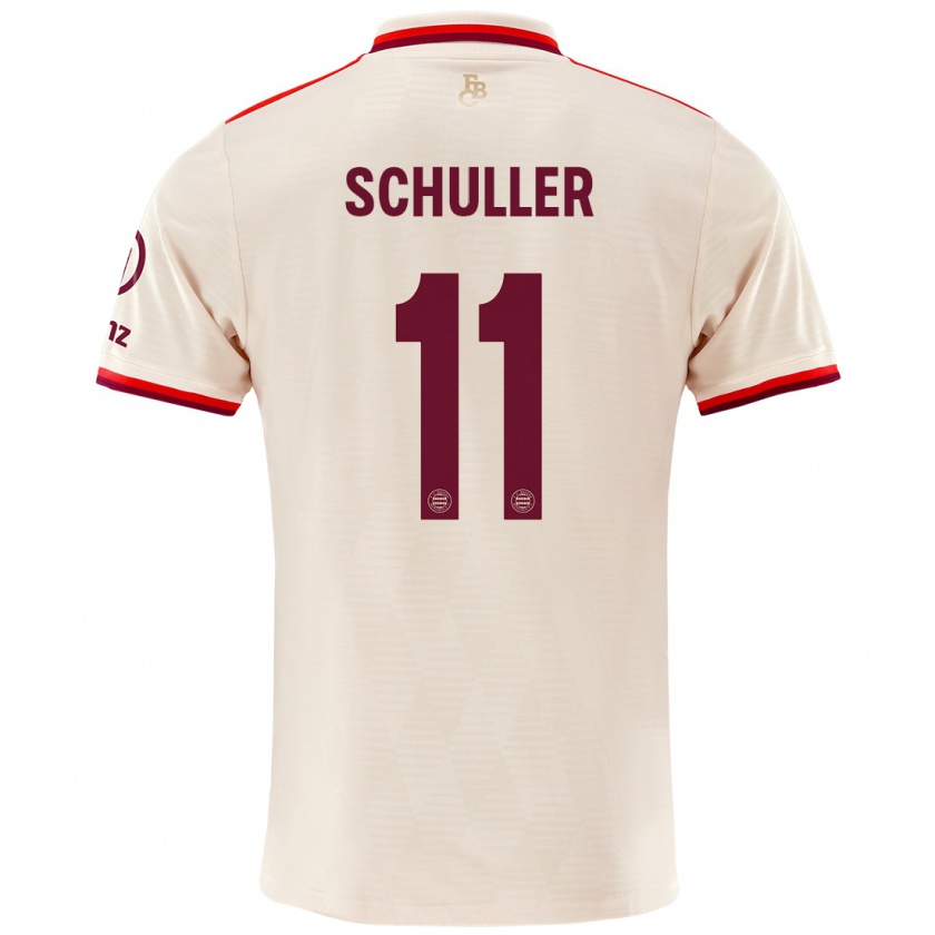 Kandiny Hombre Camiseta Lea Schüller #11 Lino Equipación Tercera 2024/25 La Camisa