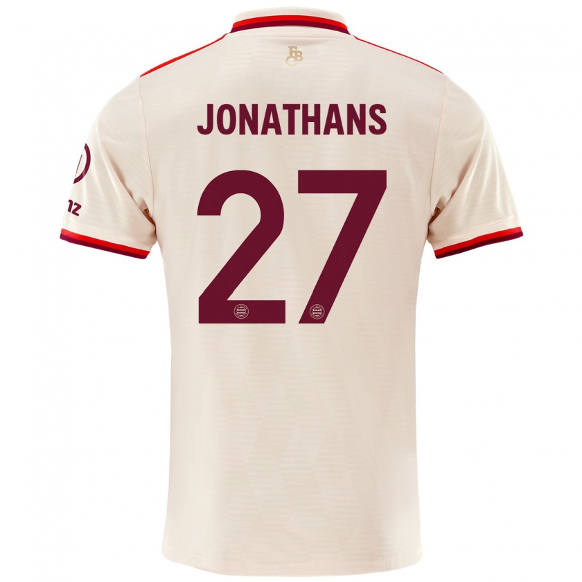 Kandiny Hombre Camiseta David Jonathans #27 Lino Equipación Tercera 2024/25 La Camisa