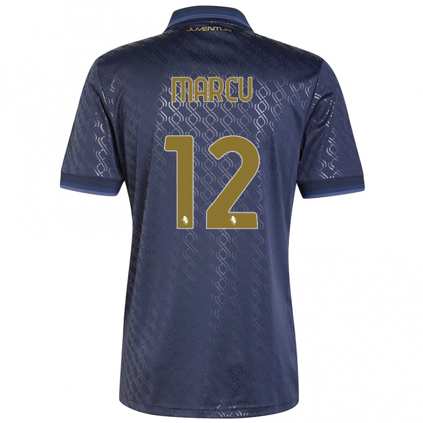 Kandiny Uomo Maglia Alessio Marcu #12 Blu Navy Kit Gara Third 2024/25 Maglietta