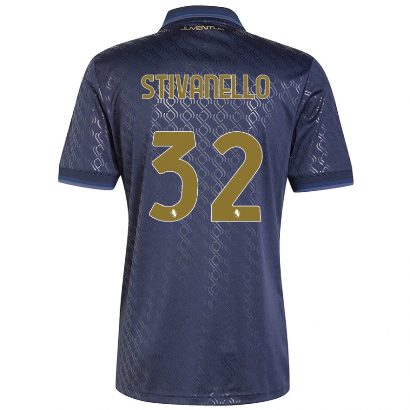 Kandiny Heren Riccardo Stivanello #32 Marineblauw Thuisshirt Derde Tenue 2024/25 T-Shirt