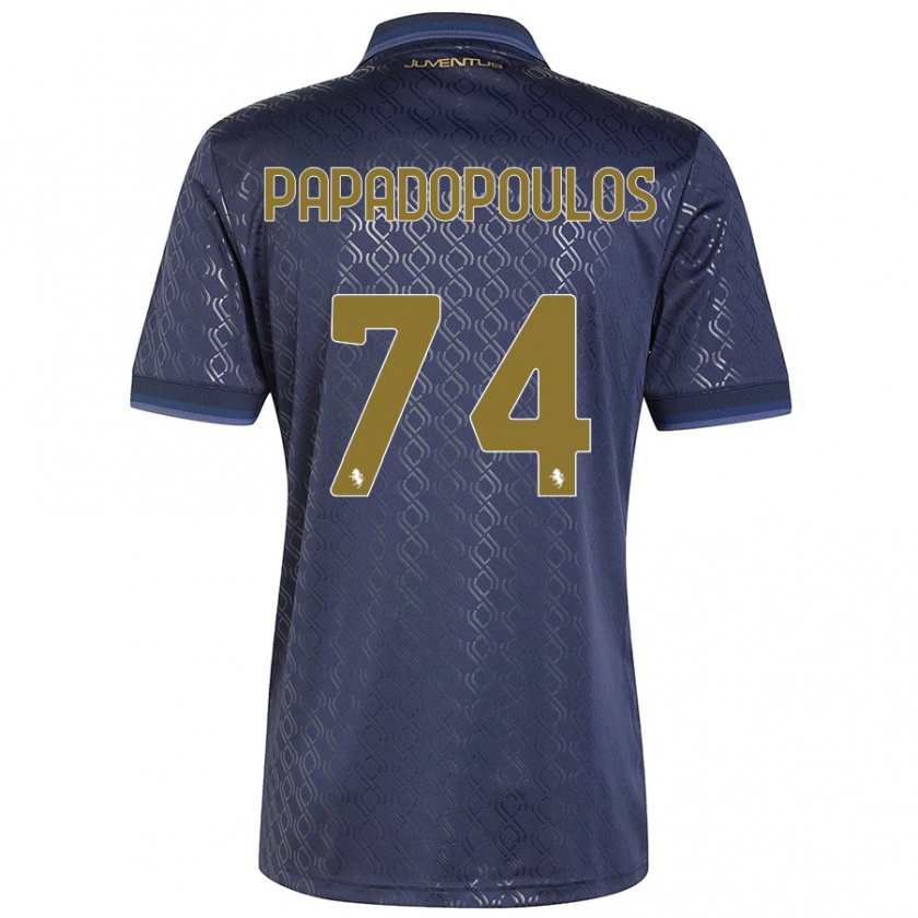 Kandiny Heren Christos Papadopoulos #74 Marineblauw Thuisshirt Derde Tenue 2024/25 T-Shirt