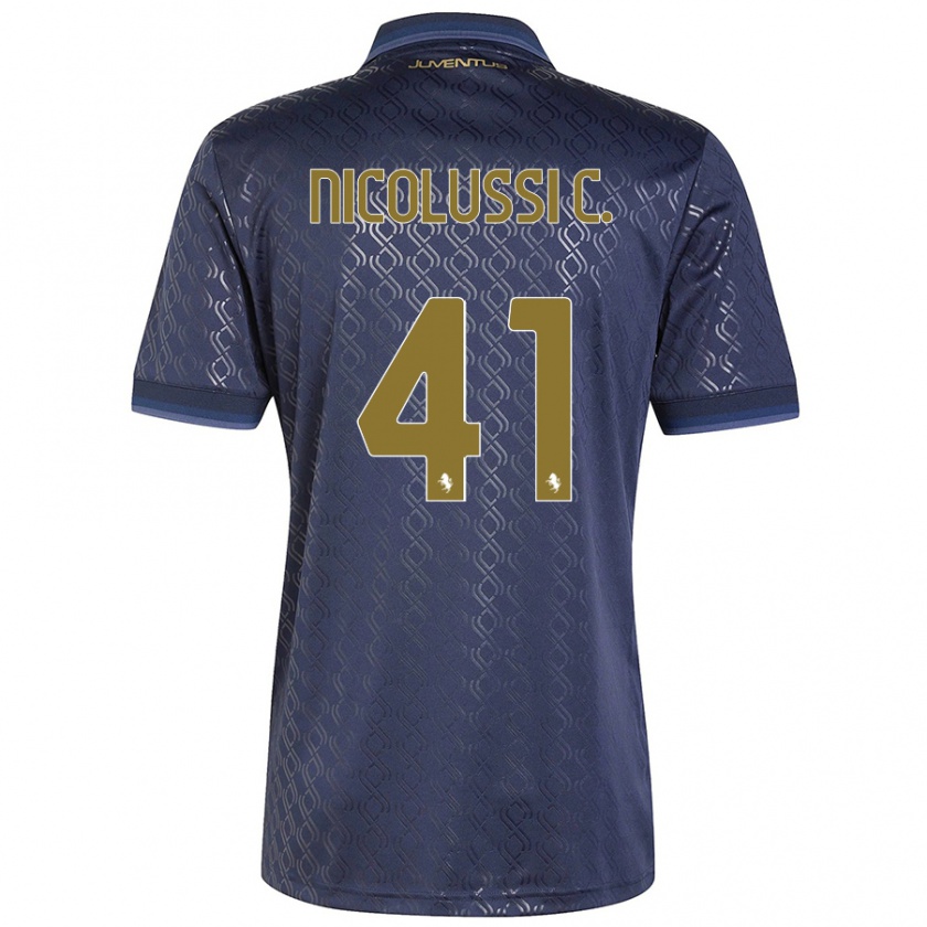 Kandiny Heren Hans Nicolussi Caviglia #41 Marineblauw Thuisshirt Derde Tenue 2024/25 T-Shirt