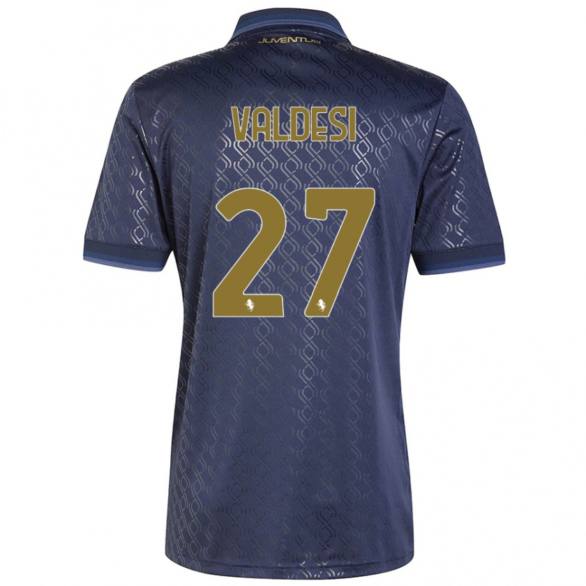 Kandiny Uomo Maglia Andrea Valdesi #27 Blu Navy Kit Gara Third 2024/25 Maglietta