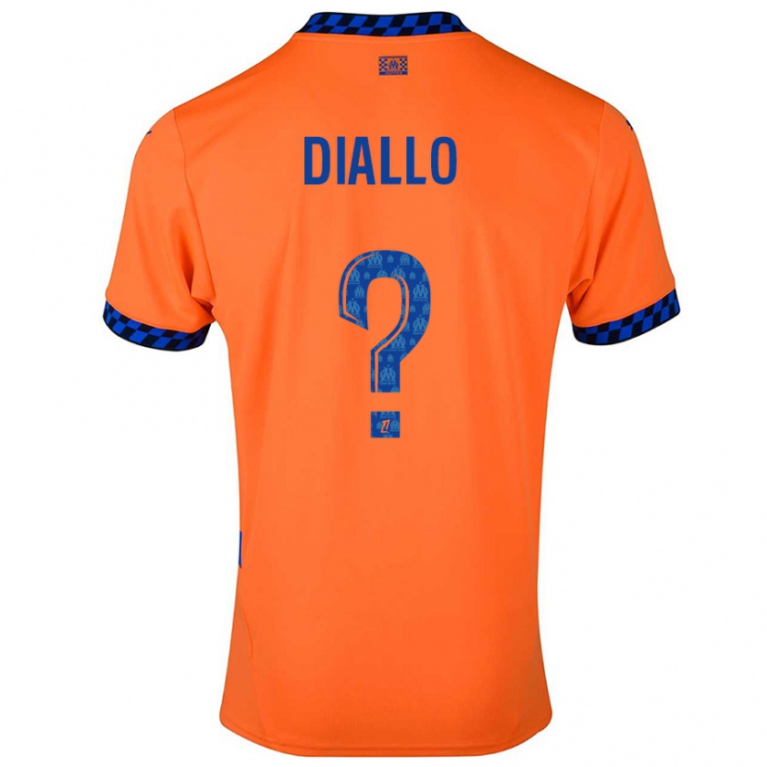 Kandiny Herren Mouhamed Diallo #0 Orange Dunkelblau Ausweichtrikot Trikot 2024/25 T-Shirt Österreich