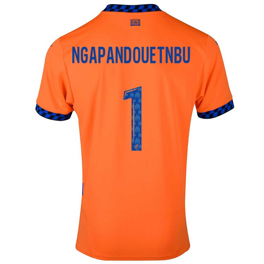 Kandiny Heren Simon Ngapandouetnbu #1 Oranje Donkerblauw Thuisshirt Derde Tenue 2024/25 T-Shirt