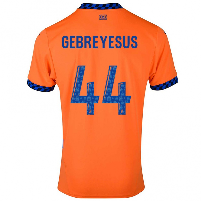 Kandiny Heren Esey Gebreyesus #44 Oranje Donkerblauw Thuisshirt Derde Tenue 2024/25 T-Shirt